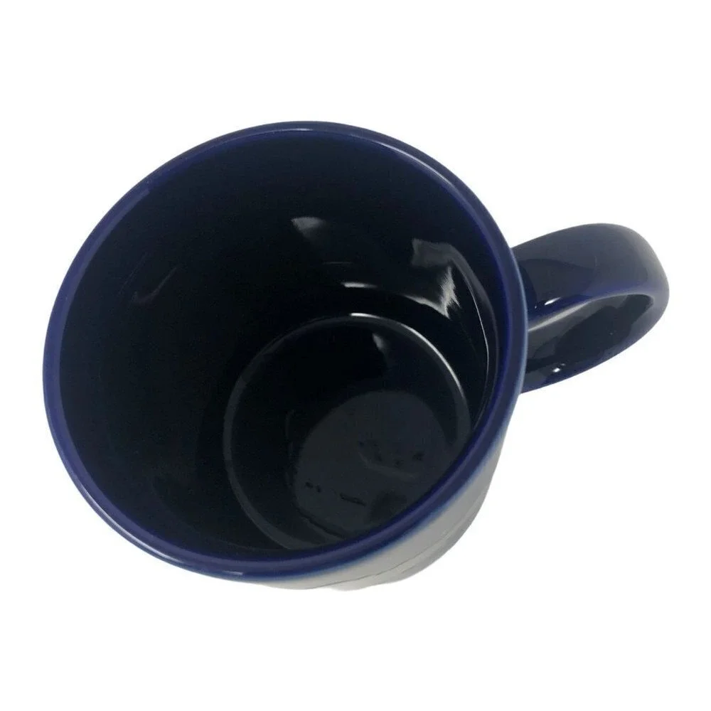 Merry Christmas Blue Coffee Mug Tea‎ Cup Trees Darkens with Heat